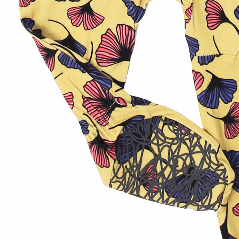 Pop Art Ginkgo Bamboo Footed Sleeper - Peregrine Kidswear - Footed Sleepers - 0-3M