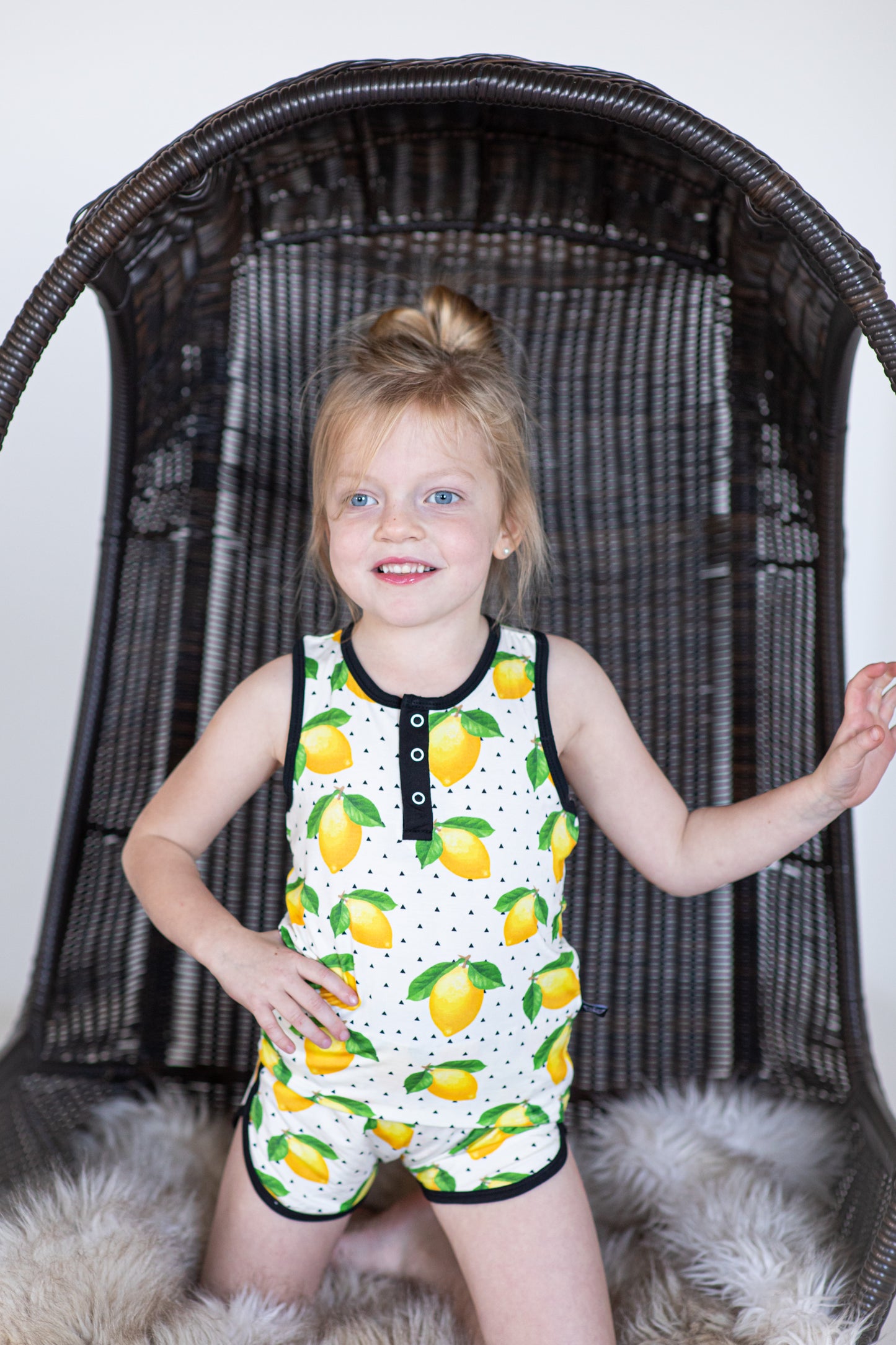 Lemons Bamboo Tank and Short Set - Peregrine Kidswear - Tank Top and Shorts Set - 2T