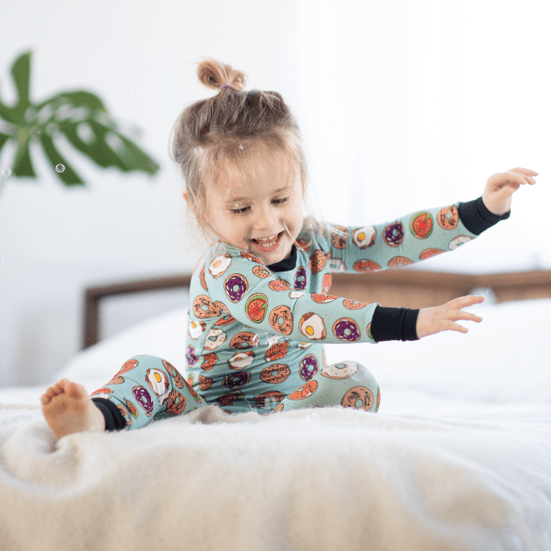 Bagels Two-Piece Bamboo Pajamas - Peregrine Kidswear - 2 Piece Pajamas - 12-18M