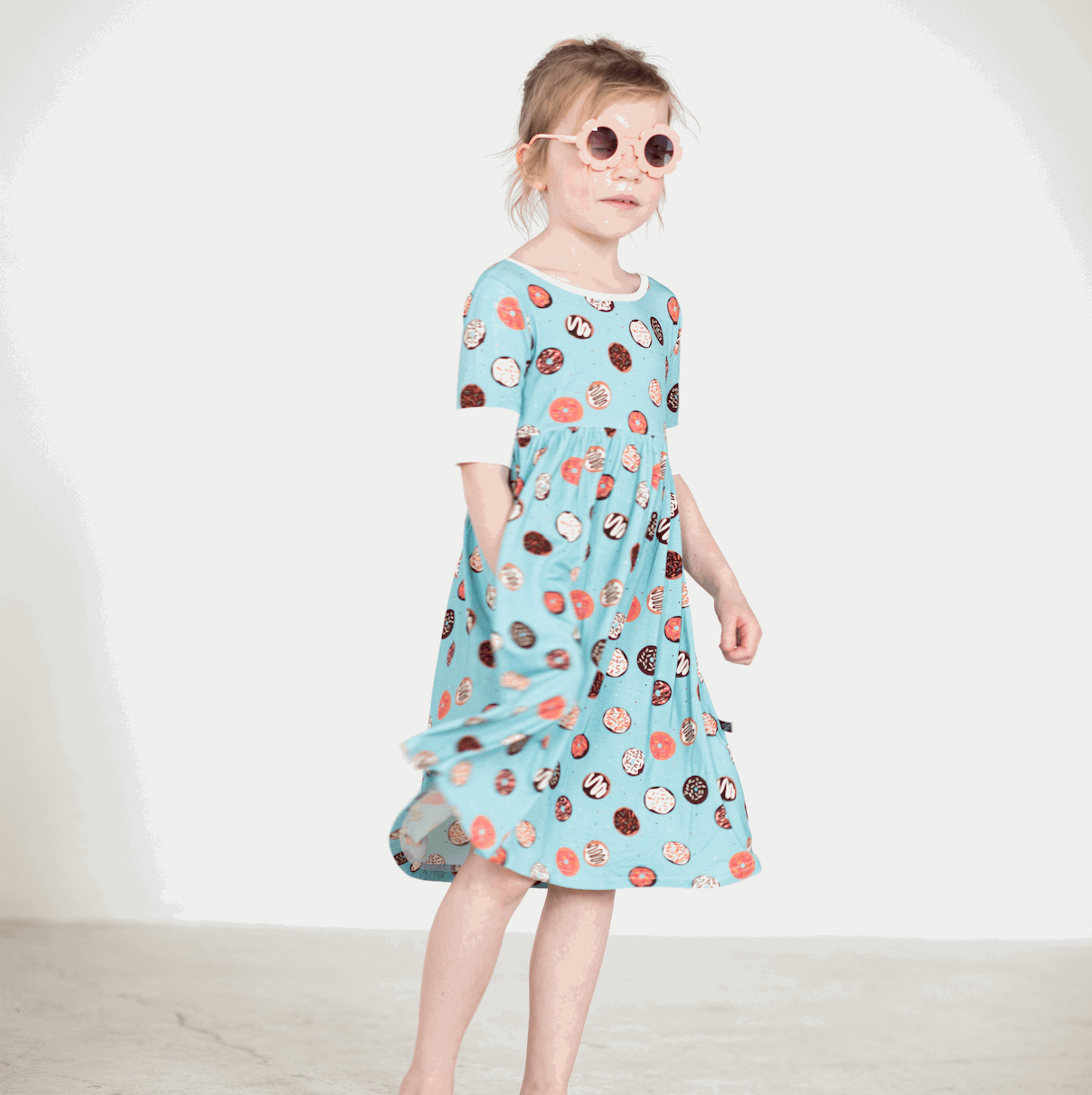 Blanche's Donuts Children's Bamboo Twirl Dress - Peregrine Kidswear - Dresses - 2T