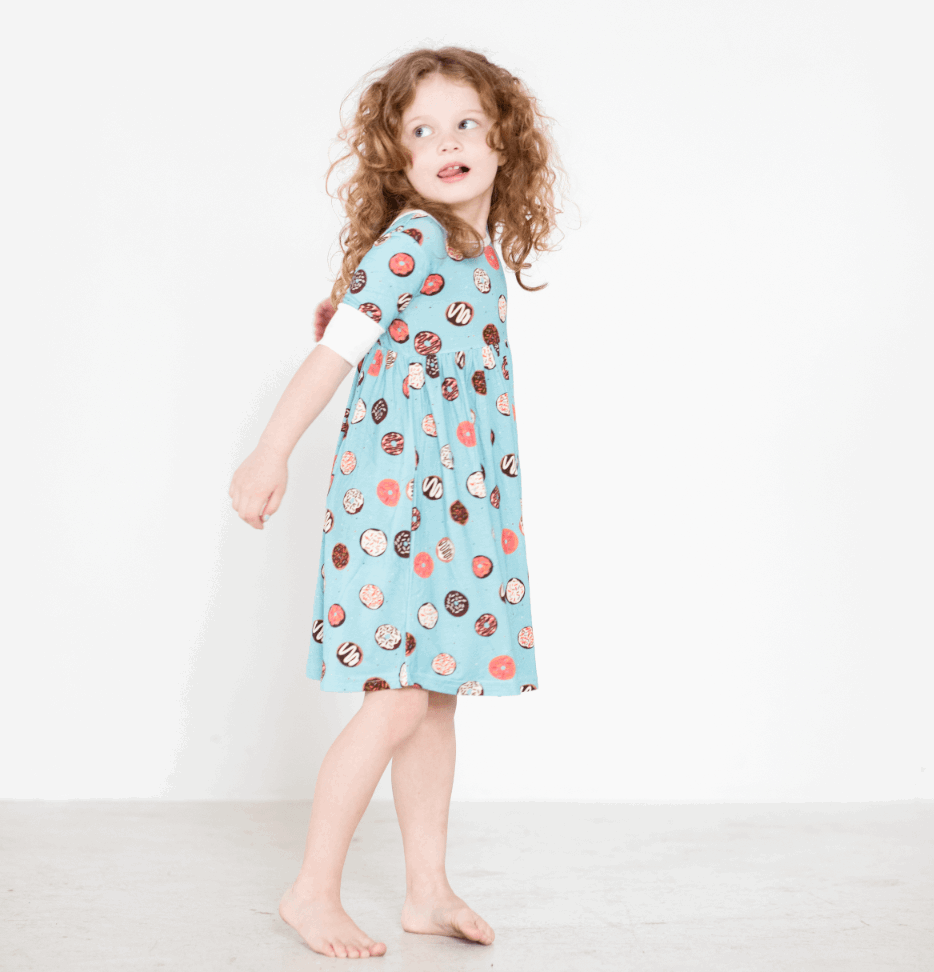 Blanche's Donuts Children's Bamboo Twirl Dress - Peregrine Kidswear - Dresses - 2T