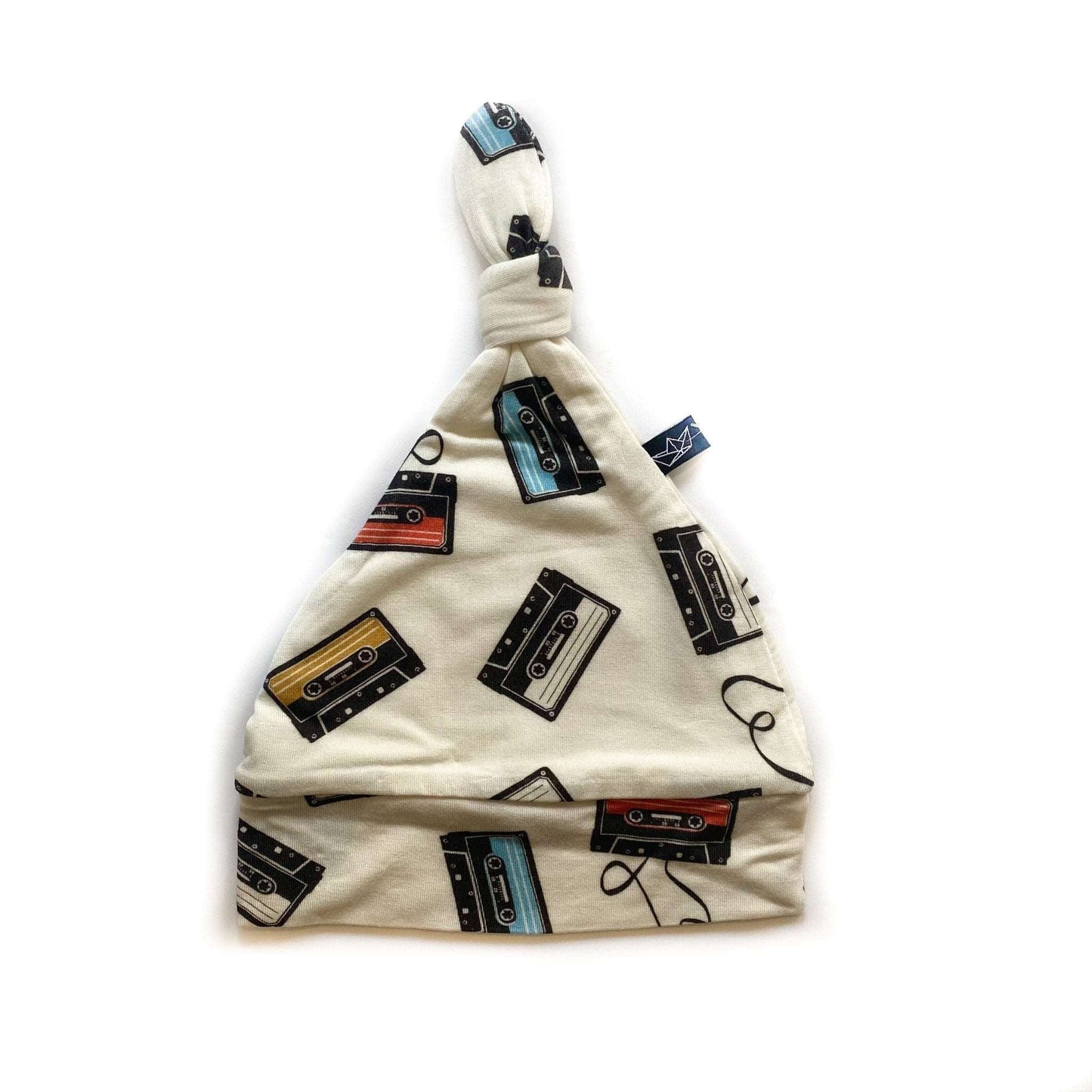 Blue Cassette Bamboo Knotted Hat - Peregrine Kidswear - Hat - 0-6M