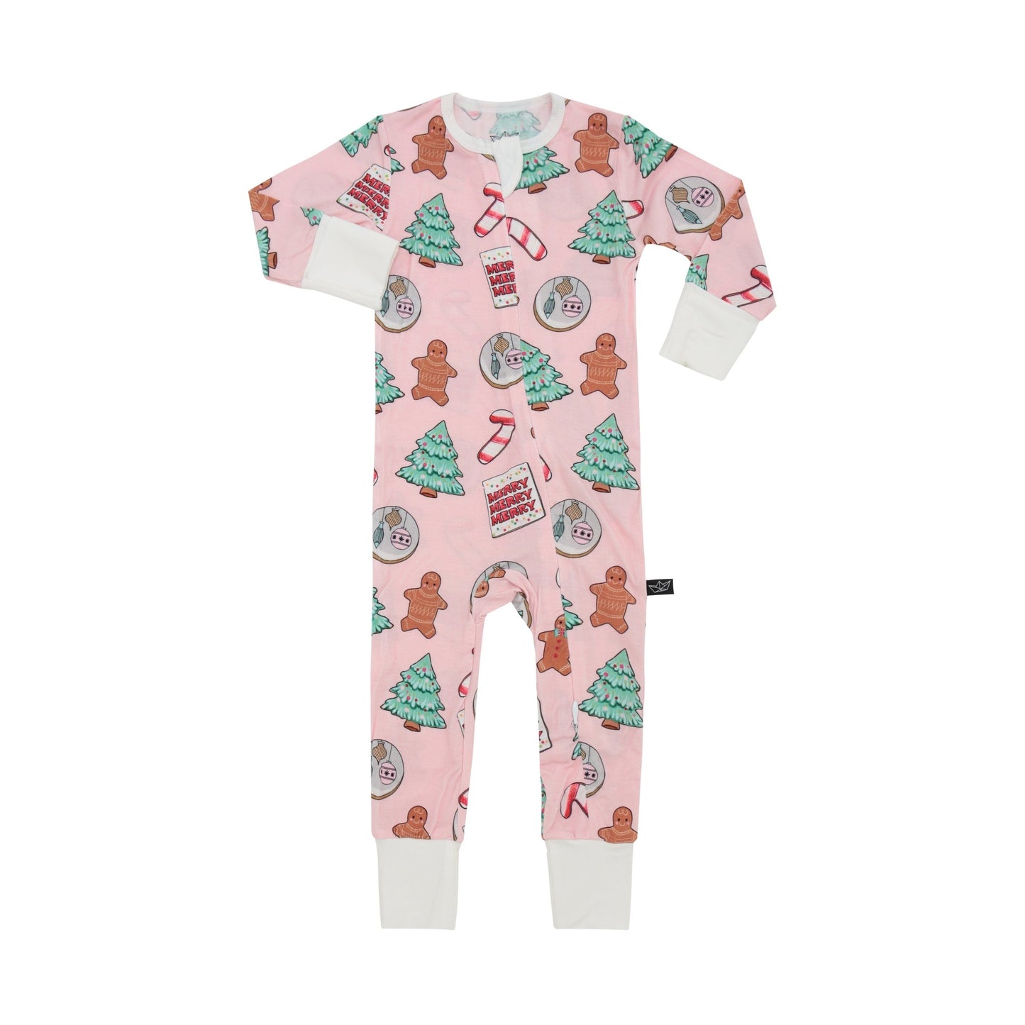 Blush Cookies Bamboo Long Sleeve Romper - Peregrine Kidswear - 0-3M