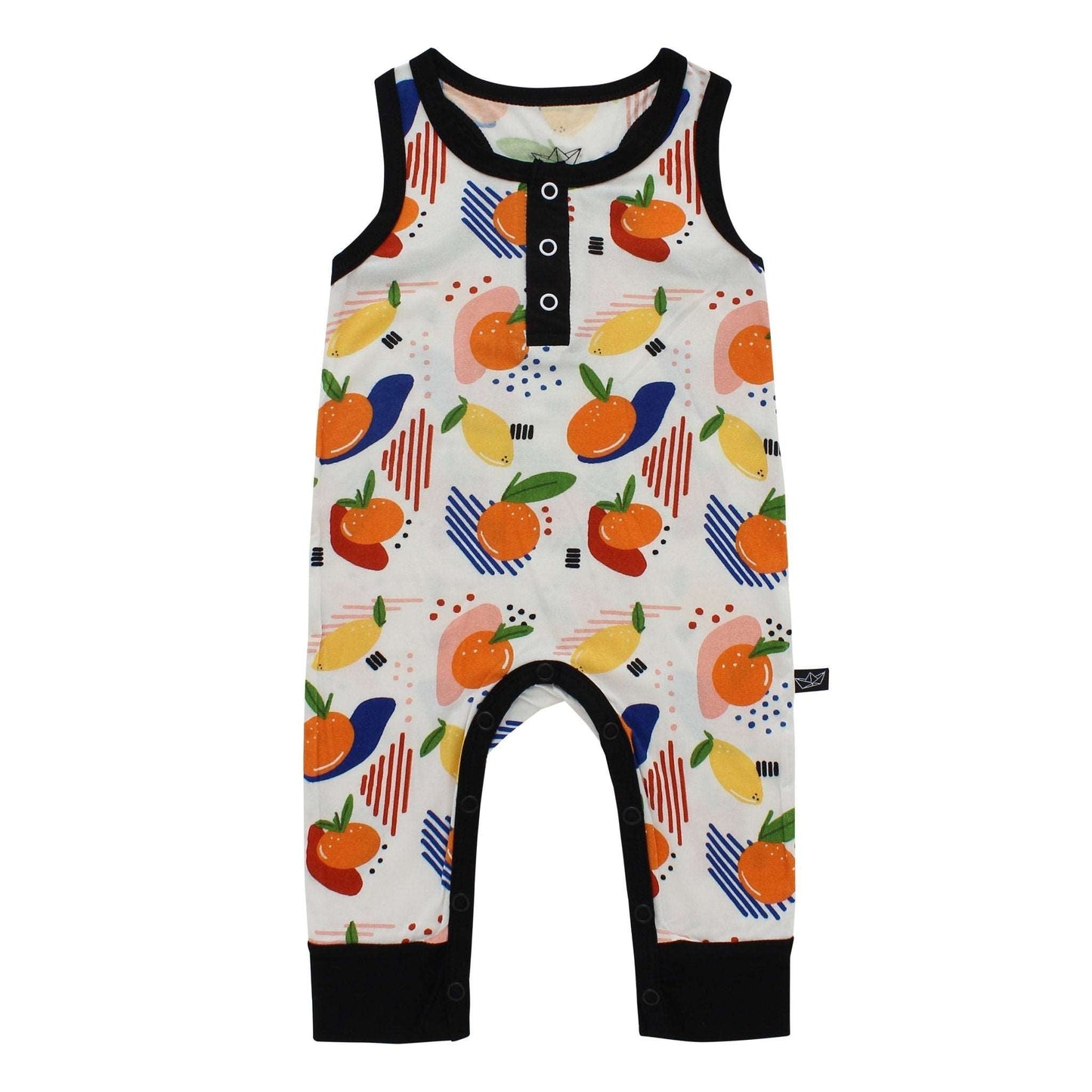 Citrus Bamboo Tank Romper - Peregrine Kidswear - Tank Romper - 0-3M