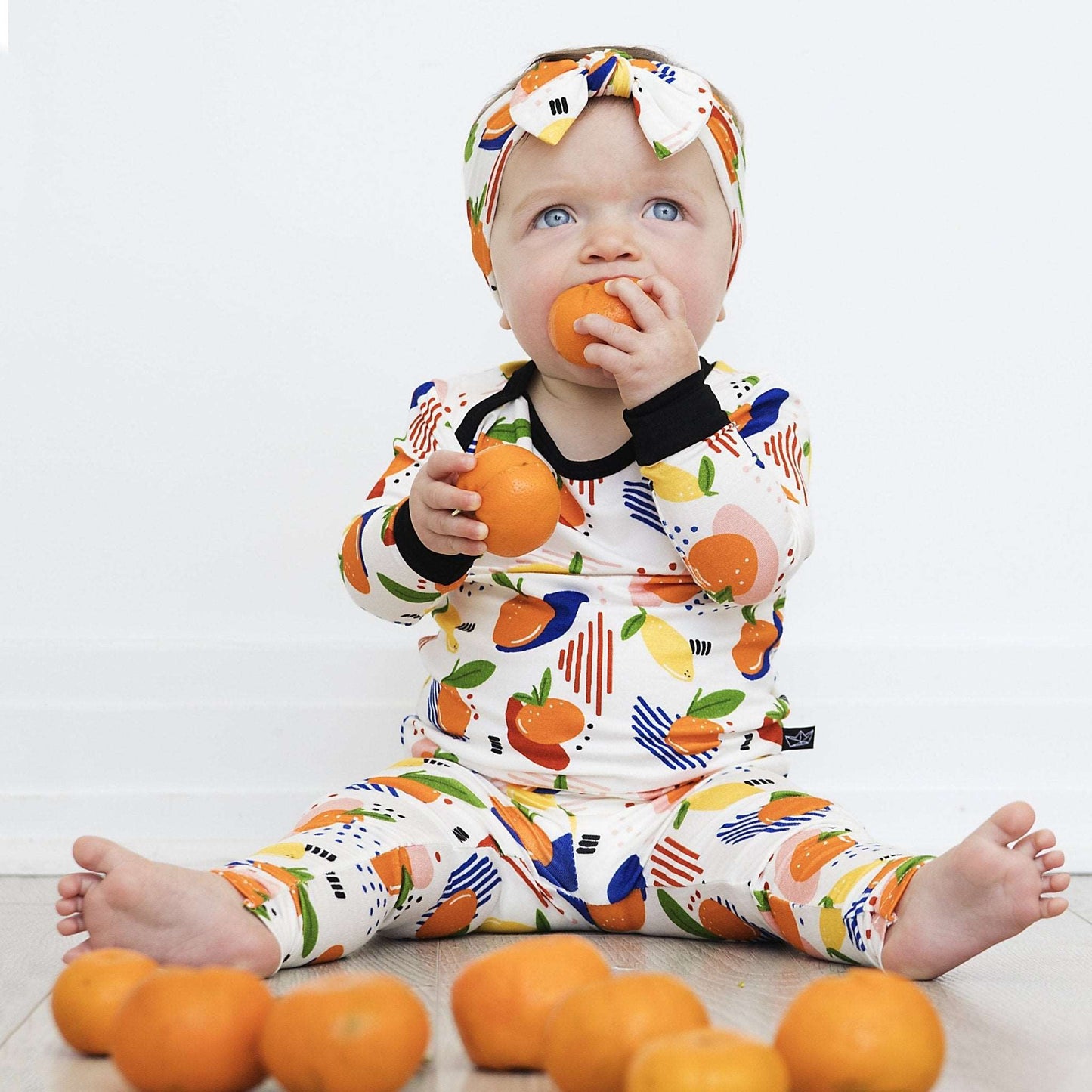Citrus Bamboo Two-Piece Pajamas - Peregrine Kidswear - 2 Piece Pajamas - 12-18M