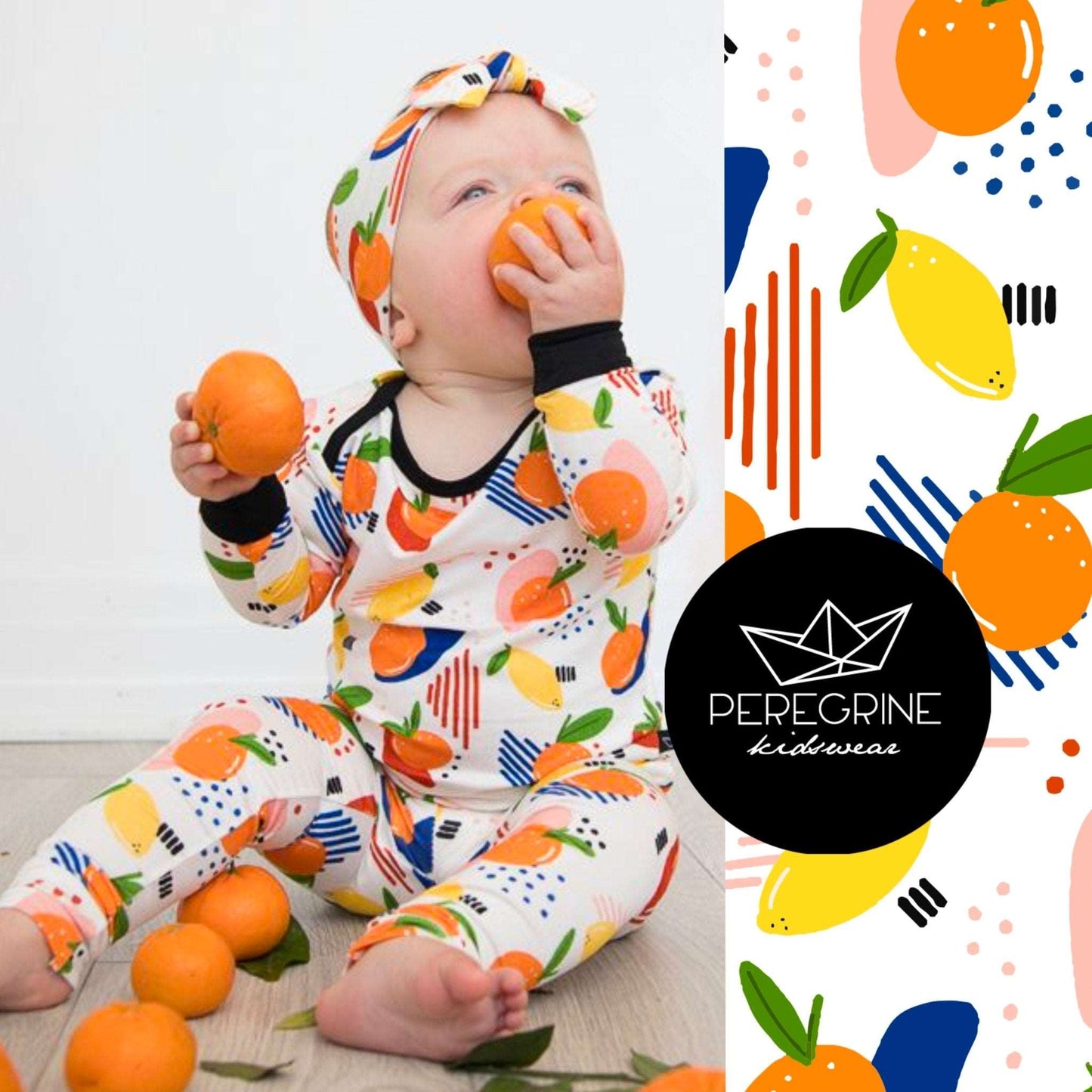Citrus Bamboo Two-Piece Pajamas - Peregrine Kidswear - 2 Piece Pajamas - 12-18M