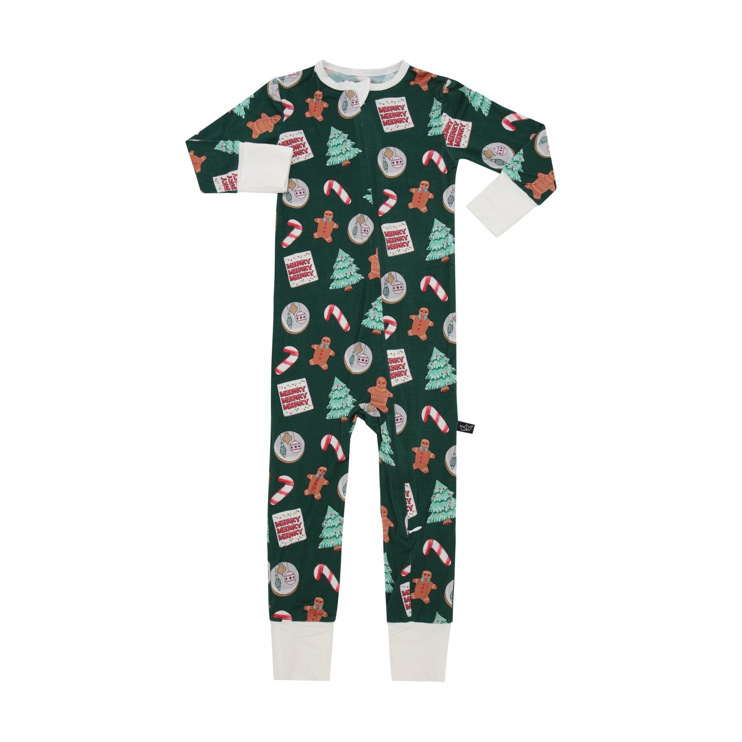 Evergreen Cookies Bamboo Longsleeve Convertible Romper - Peregrine Kidswear - 0-3M