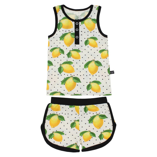 Lemons Bamboo Tank and Short Set - Peregrine Kidswear - Tank Top and Shorts Set - 2T