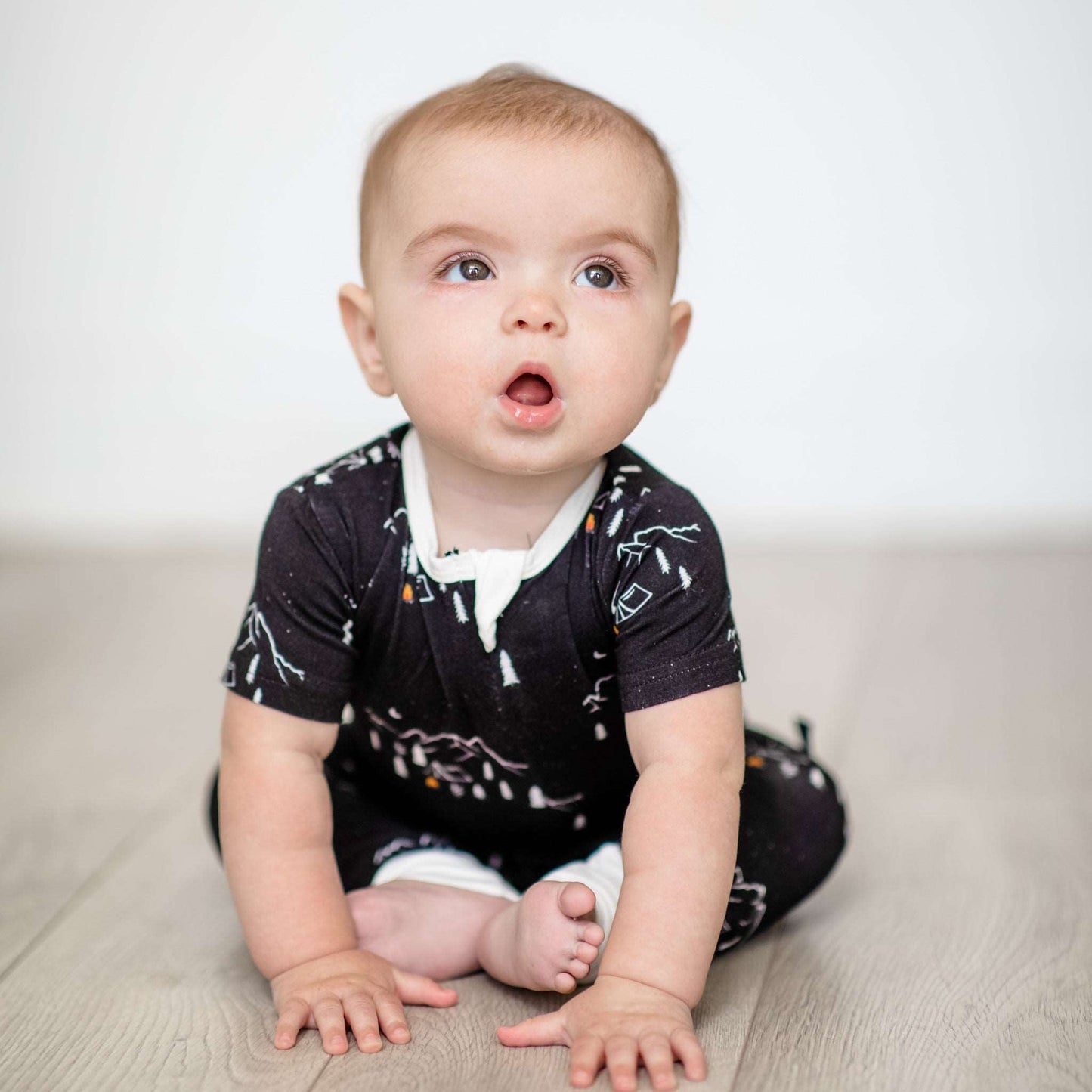 Midnight Camping Bamboo Convertible Romper - Peregrine Kidswear - 0-3M