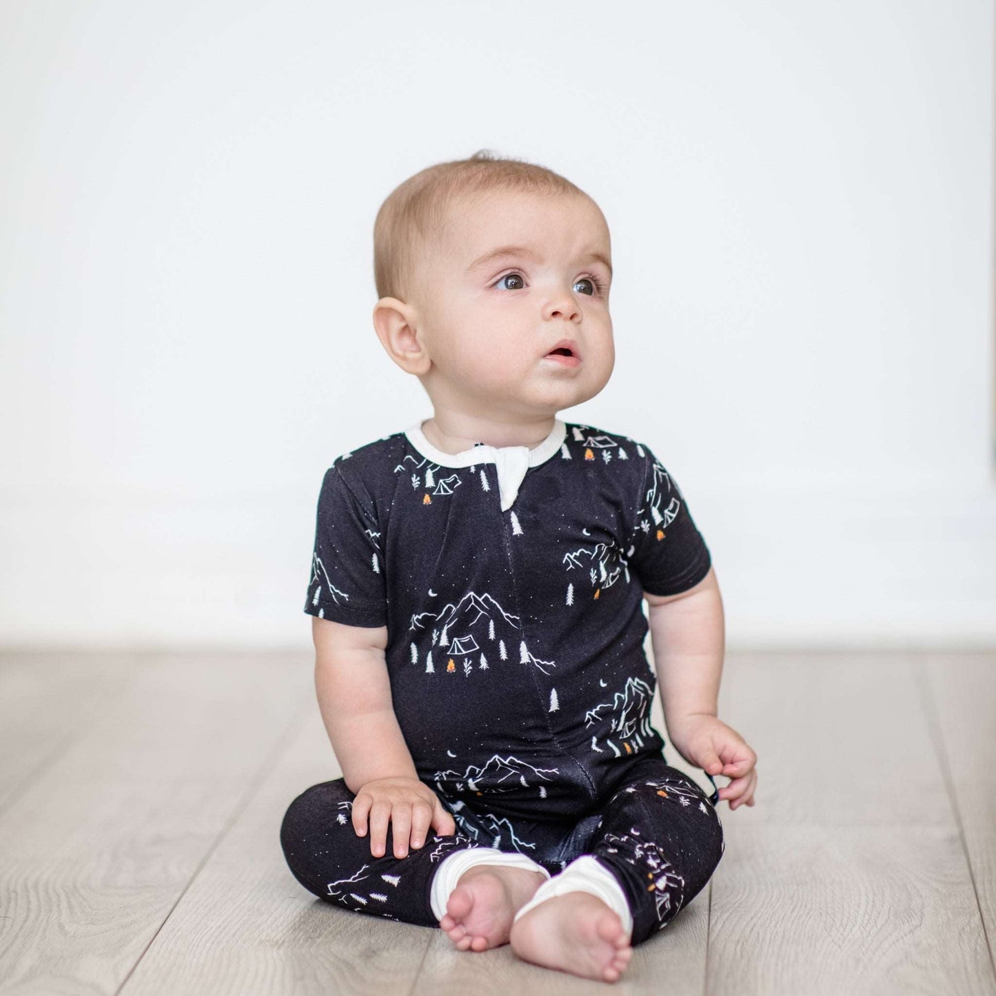 Midnight Camping Bamboo Convertible Romper - Peregrine Kidswear - 0-3M