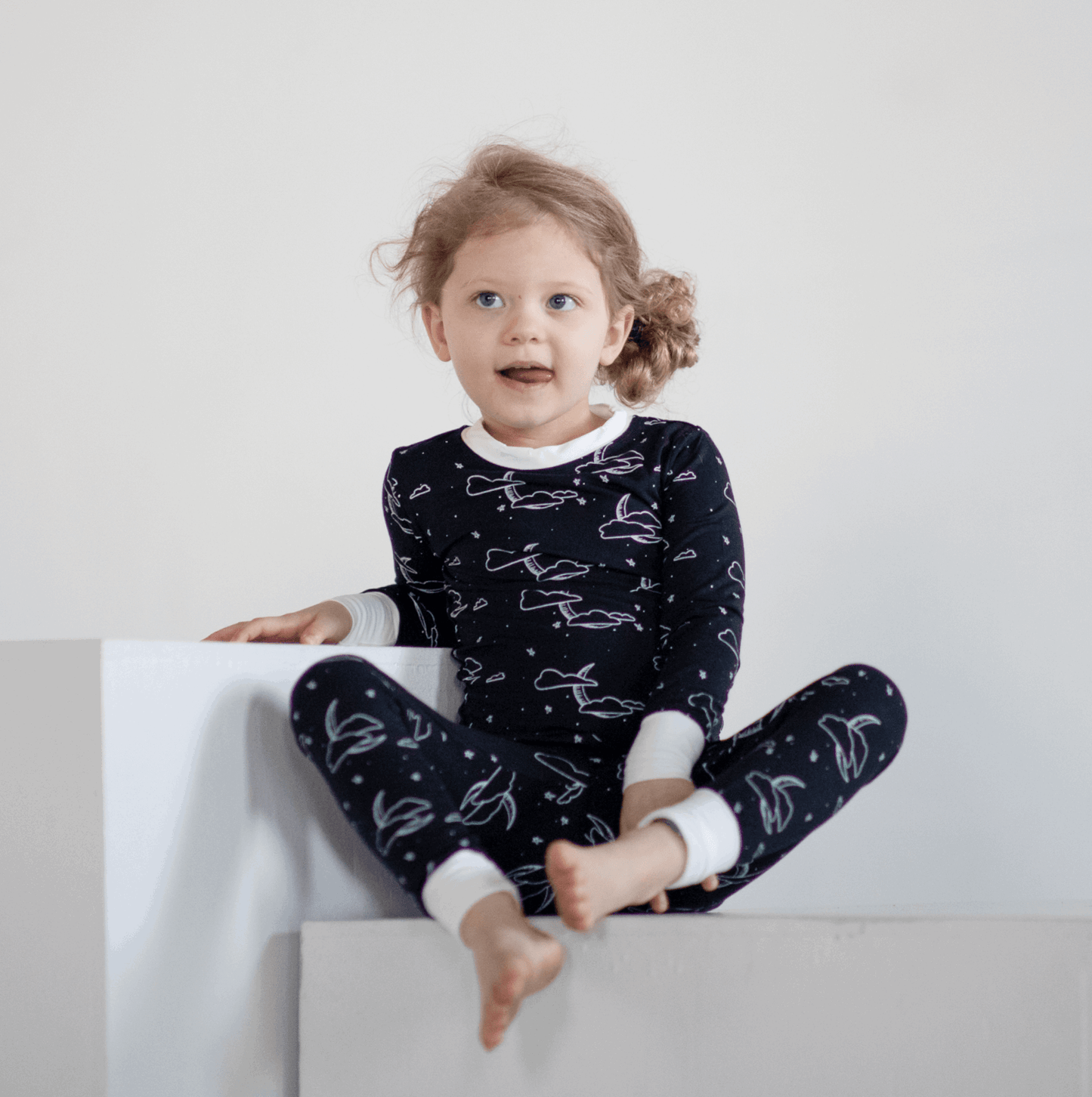 Midnight Cloud Moon Bamboo Two-Piece Pajamas - Peregrine Kidswear - 2 Piece Pajamas - 12-18M