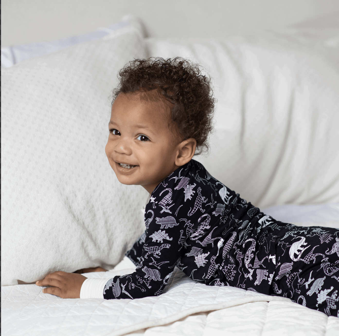 Midnight Dino Bamboo Two-Piece Pajamas - Peregrine Kidswear - 2 Piece Pajamas - 12-18M
