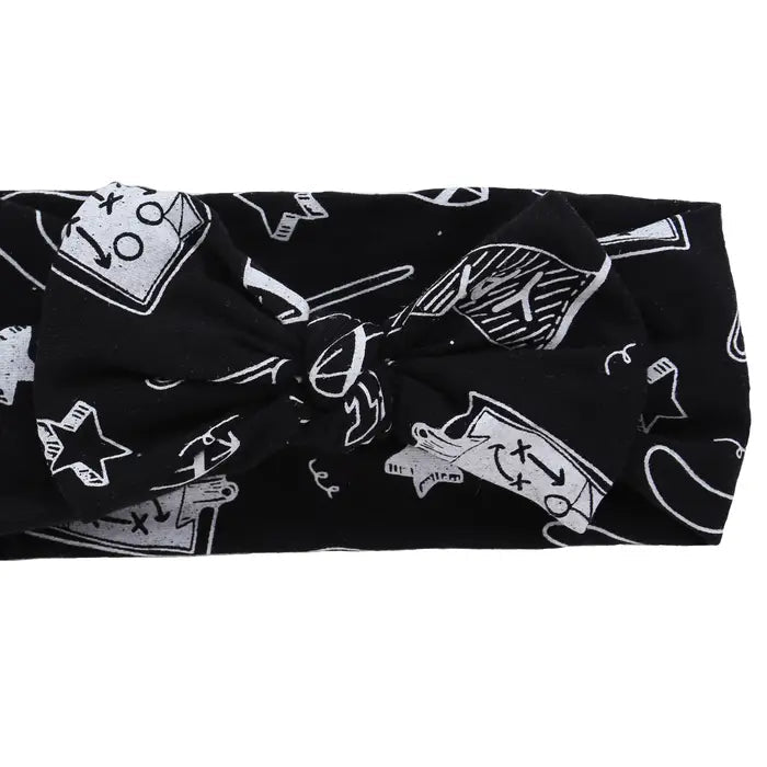 Midnight Football Bamboo Headband - Peregrine Kidswear - -