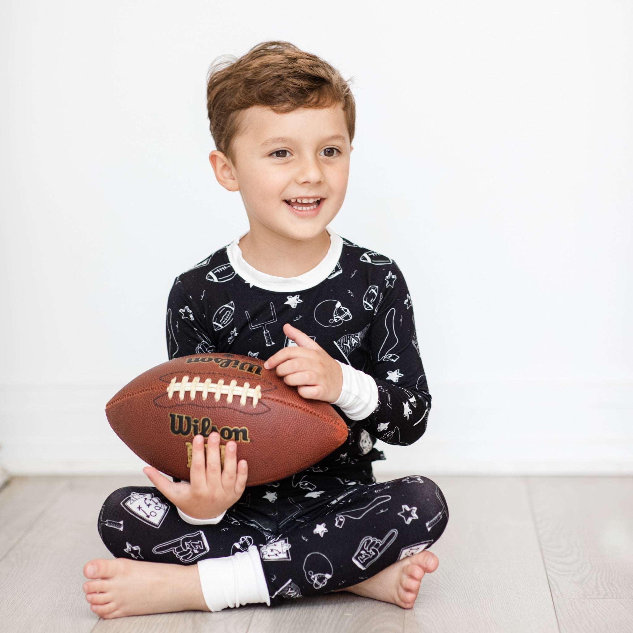 Baby Bummies Football Body Suit Football Hair Bows 