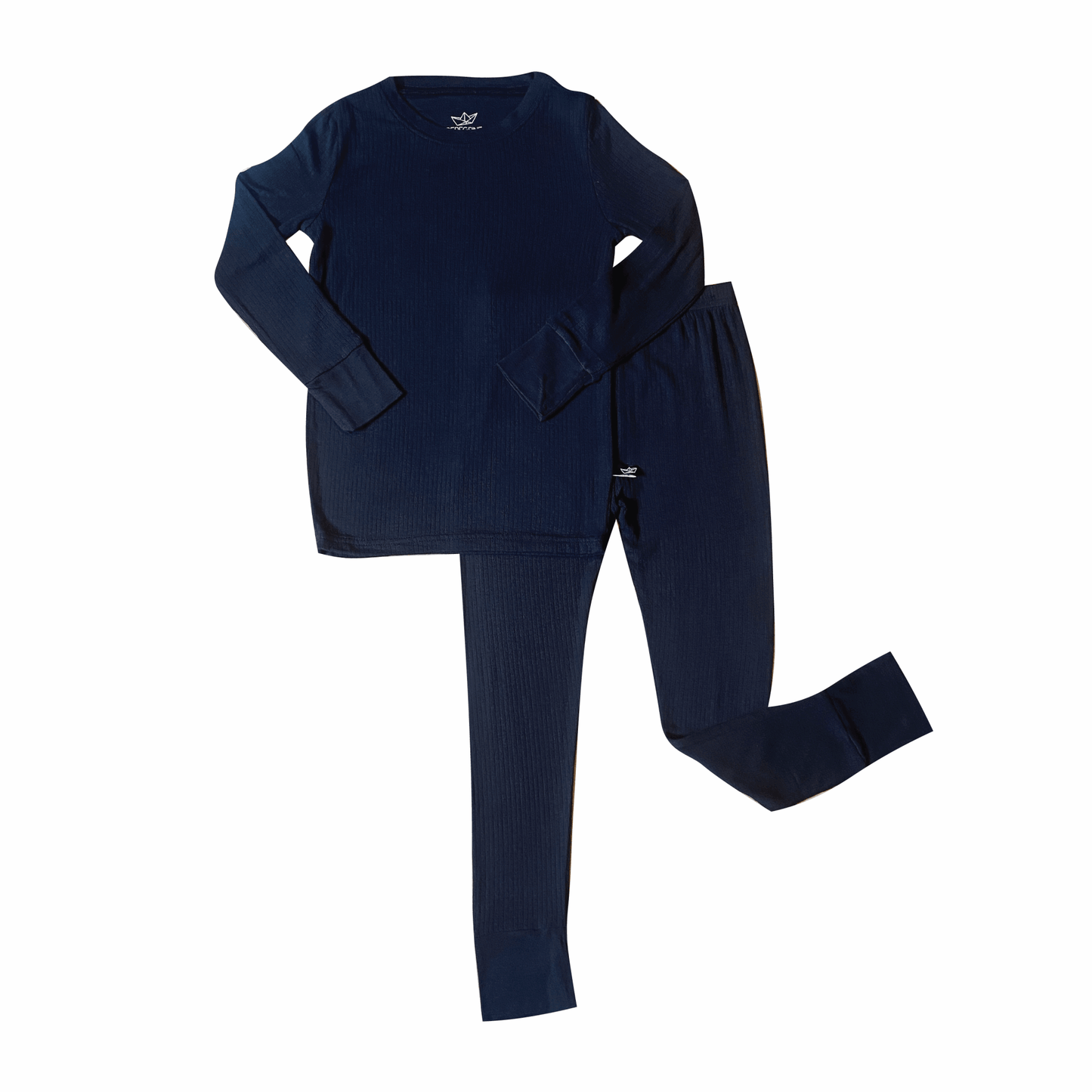 Midnight Rib Knit Bamboo Two-Piece Pajamas - Peregrine Kidswear - Baby & Toddler - 2T