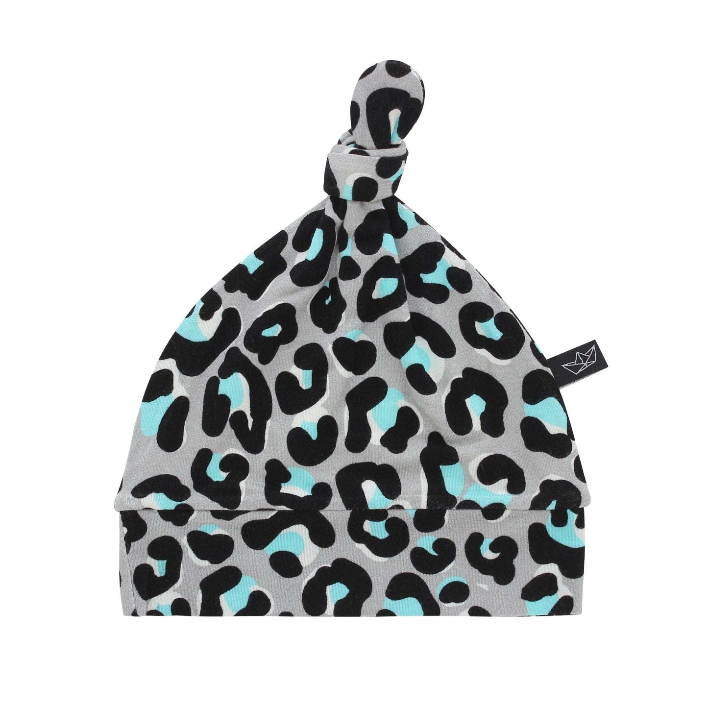 Mod Leopard Bamboo Knotted Hat - Peregrine Kidswear - Hats - 0-6M