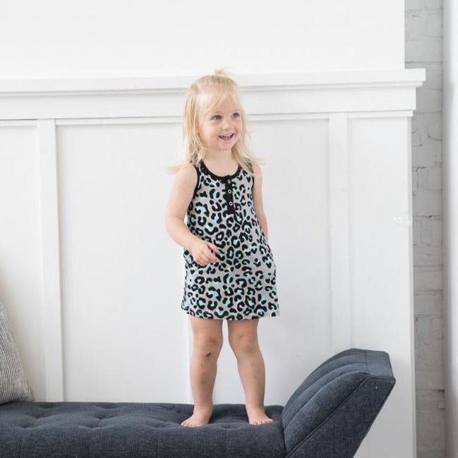 Mod Leopard Bamboo Children's Tank Dress - Peregrine Kidswear - Dresses - 2T
