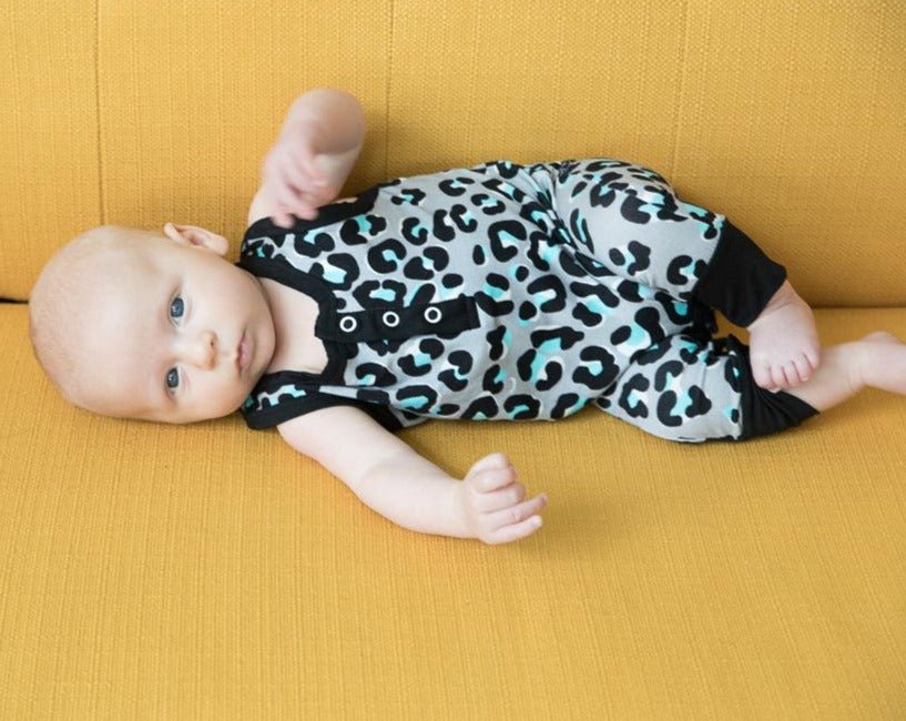 Mod Leopard Bamboo Tank Romper - Peregrine Kidswear - Tank Romper - 0-3M