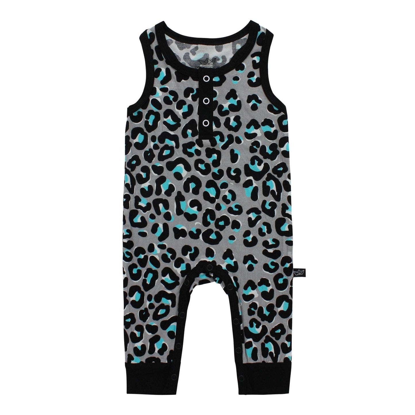 Mod Leopard Bamboo Tank Romper - Peregrine Kidswear - Tank Romper - 0-3M