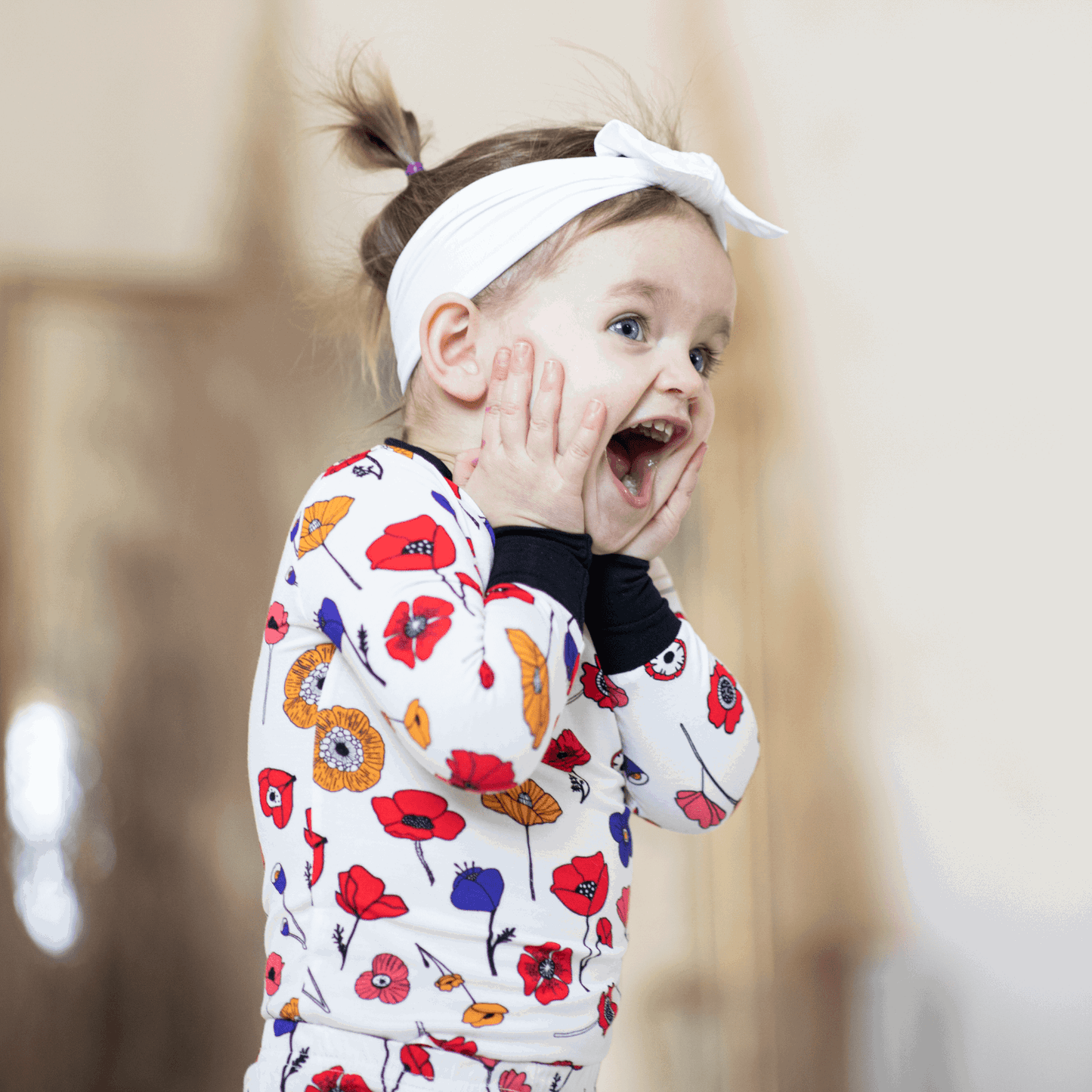Mod Poppy Bamboo Two-Piece Pajamas - Peregrine Kidswear - 2 Piece Pajamas - 12-18M