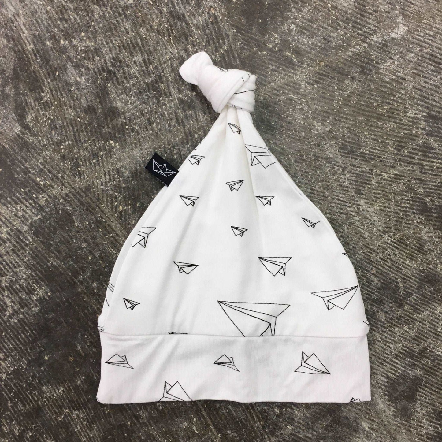 Paper Airplanes Bamboo Knotted Hat - Peregrine Kidswear - Hats - 0-6M