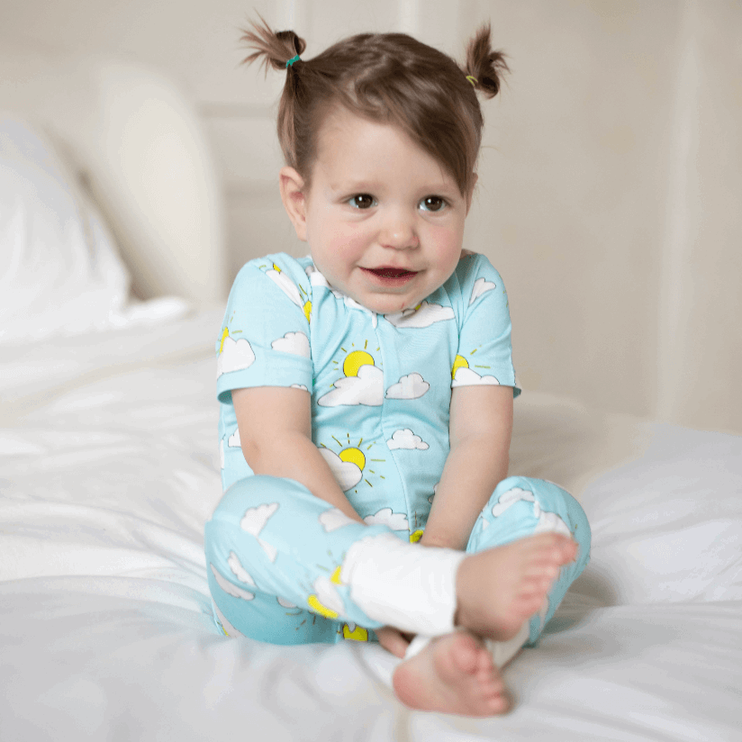 Partly Cloudy Bamboo Convertible Romper - Peregrine Kidswear - 0-3M