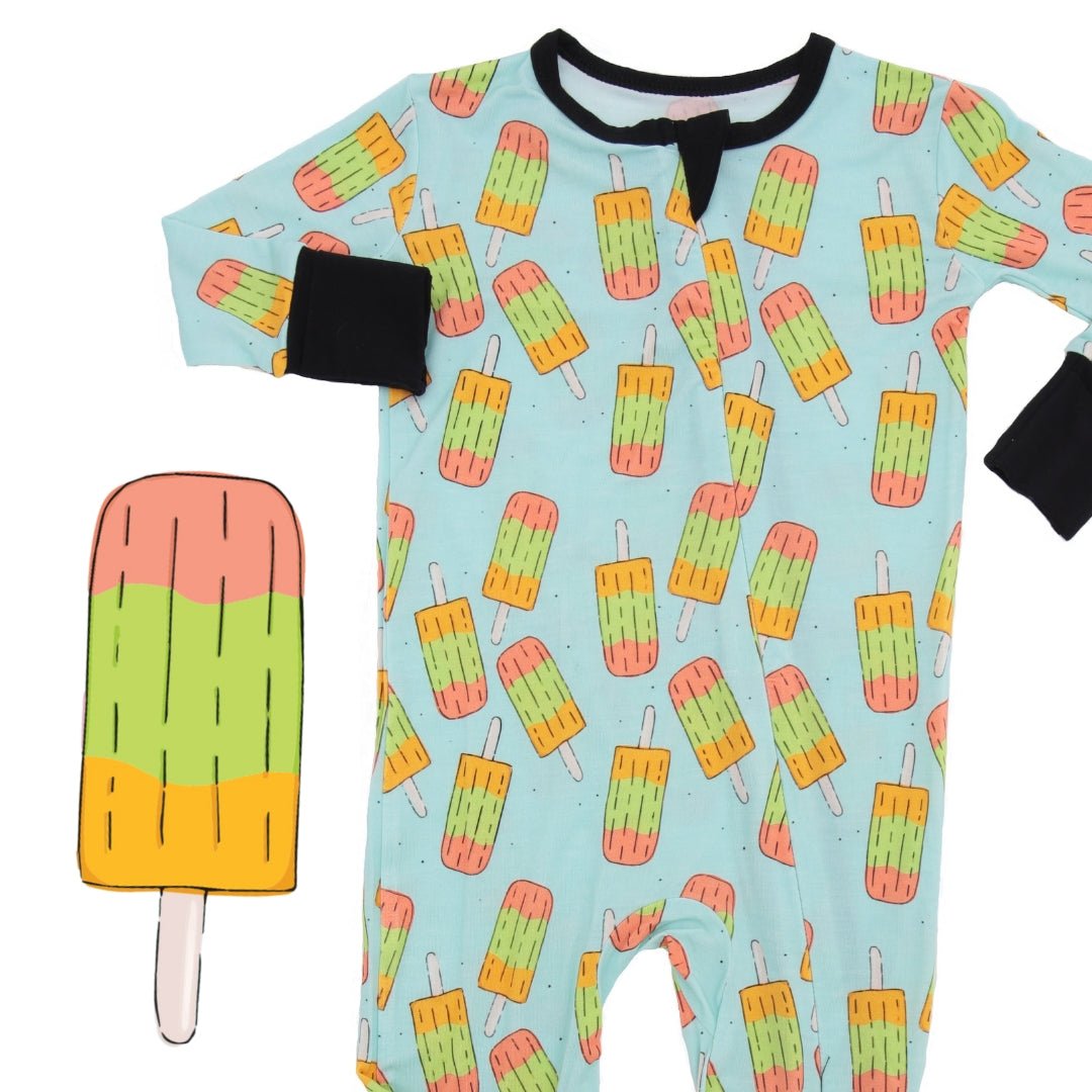 Popsicles Bamboo Footed Sleeper - Peregrine Kidswear - Footed Sleepers - 0-3M