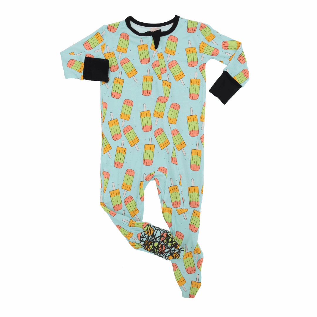 Popsicles Bamboo Footed Sleeper - Peregrine Kidswear - Footed Sleepers - 0-3M