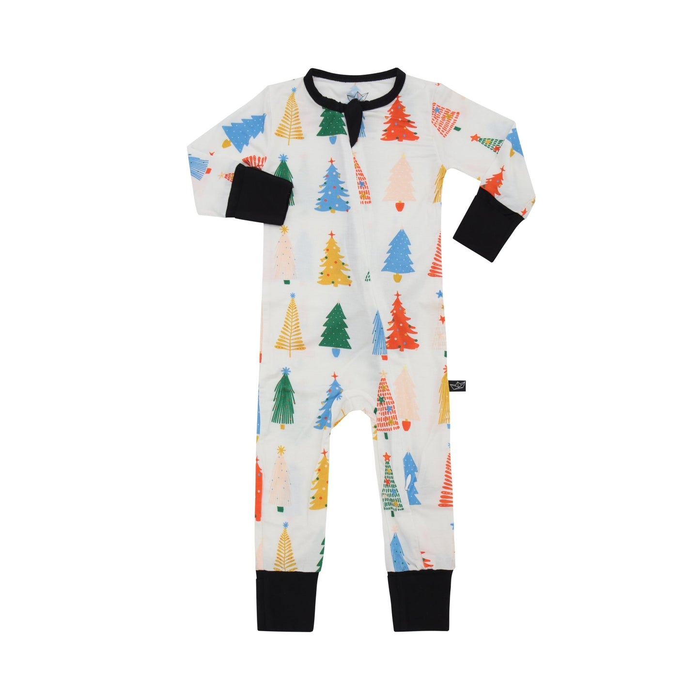Quirky Trees Bamboo Longsleeve Convertible Romper - Peregrine Kidswear - 0-3M