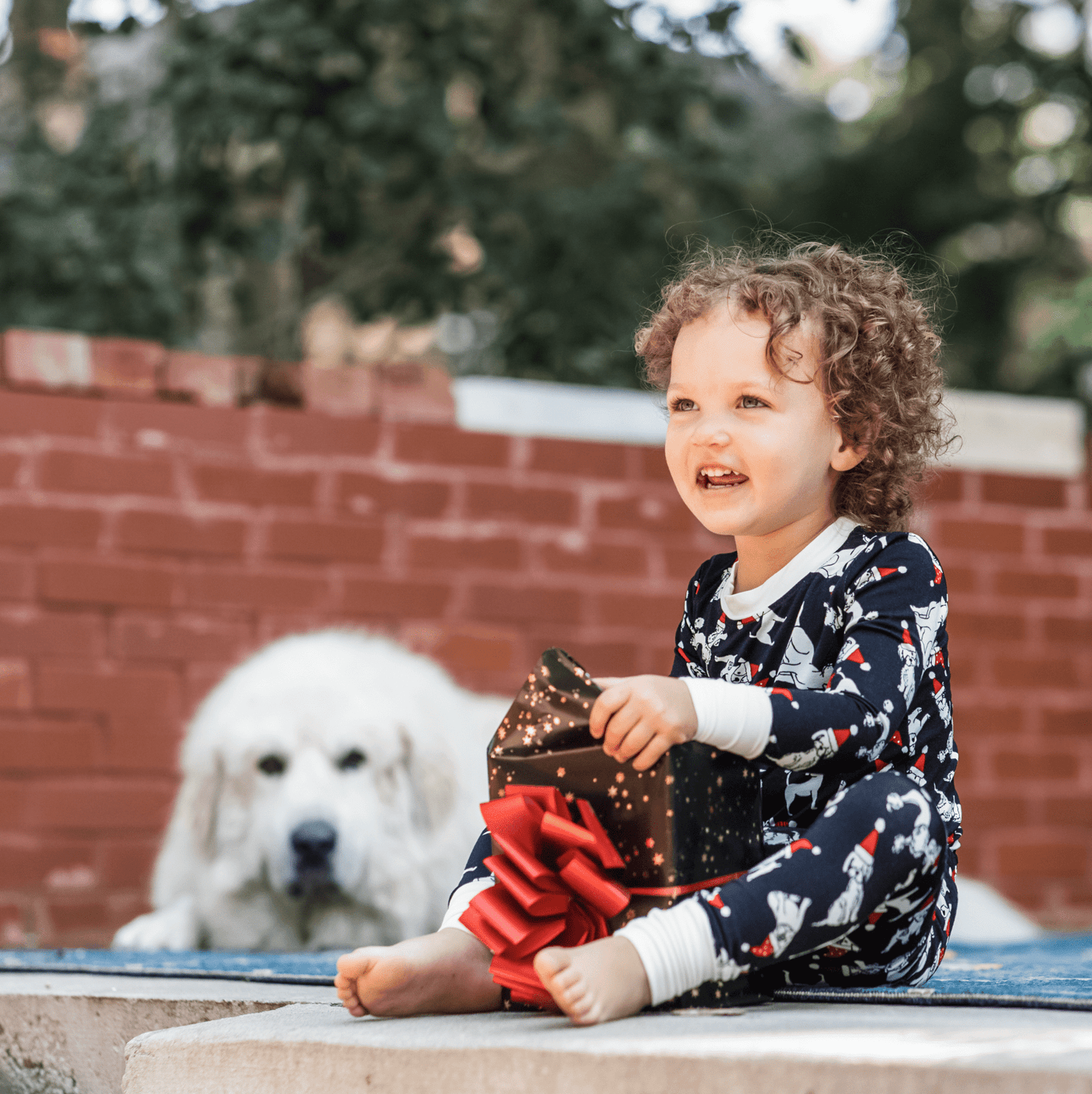 Santa Paws Two-Piece Bamboo Pajamas - Peregrine Kidswear - 12-18M