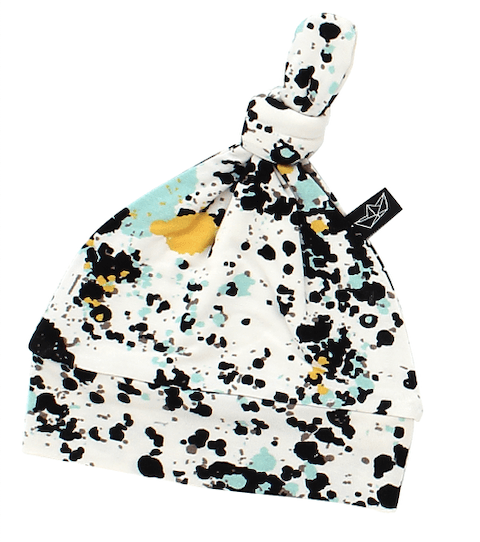 Splatter Paint Bamboo Knotted Hat - Peregrine Kidswear - Hats - 0-6M