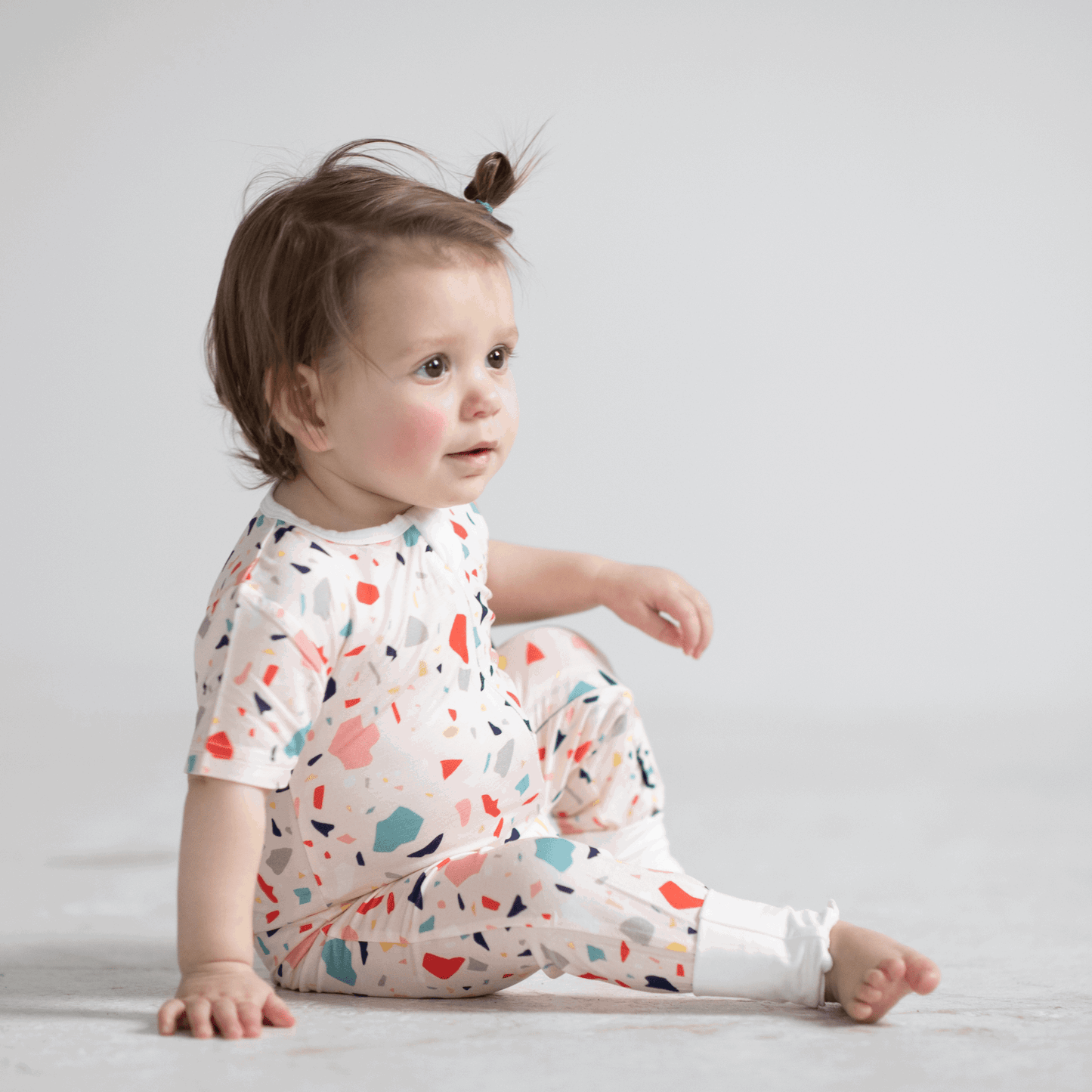 Terrazzo Bamboo Convertible Romper - Peregrine Kidswear - 0-3M