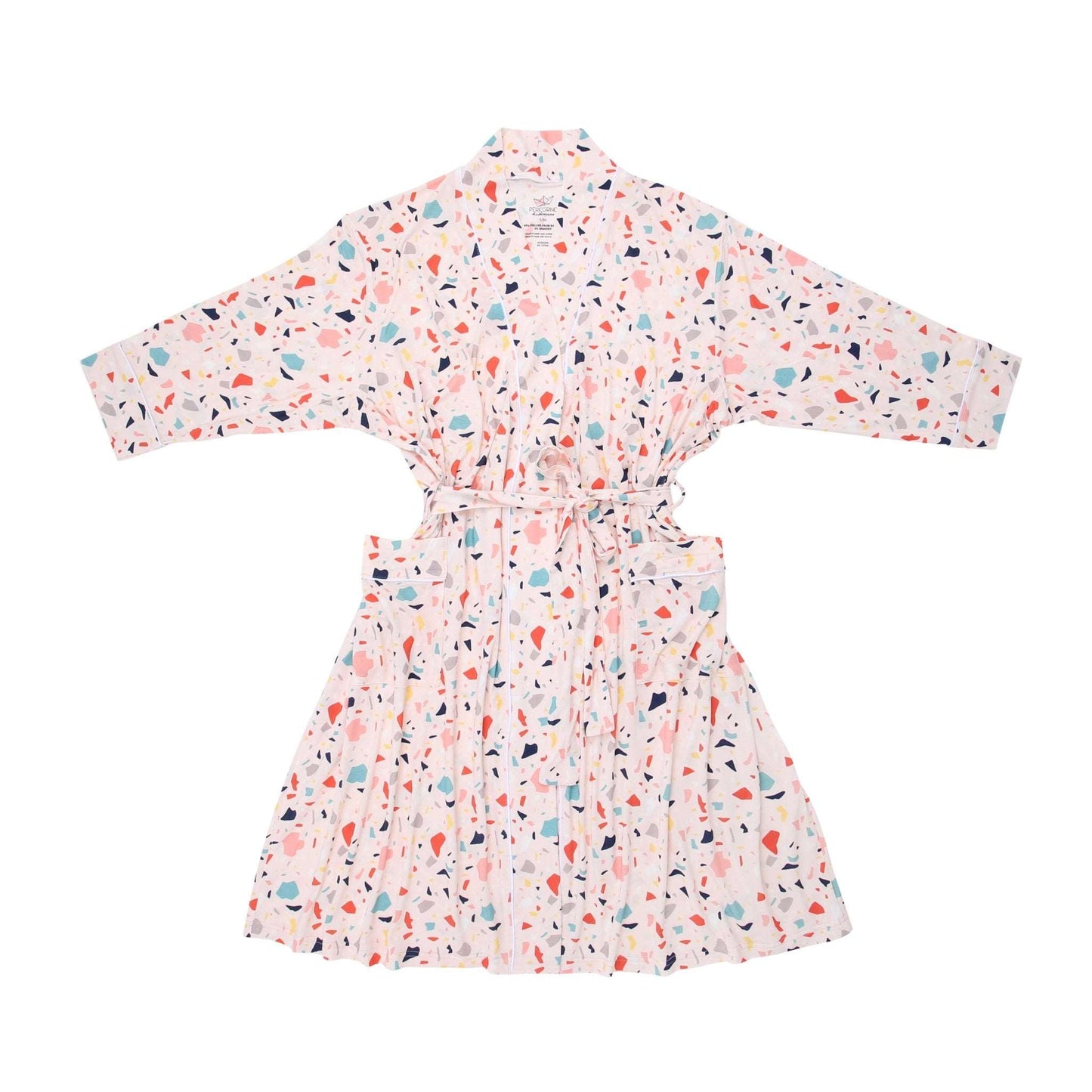 Terrazzo Women's Bamboo Robe - Peregrine Kidswear - Mom Robe - S/M