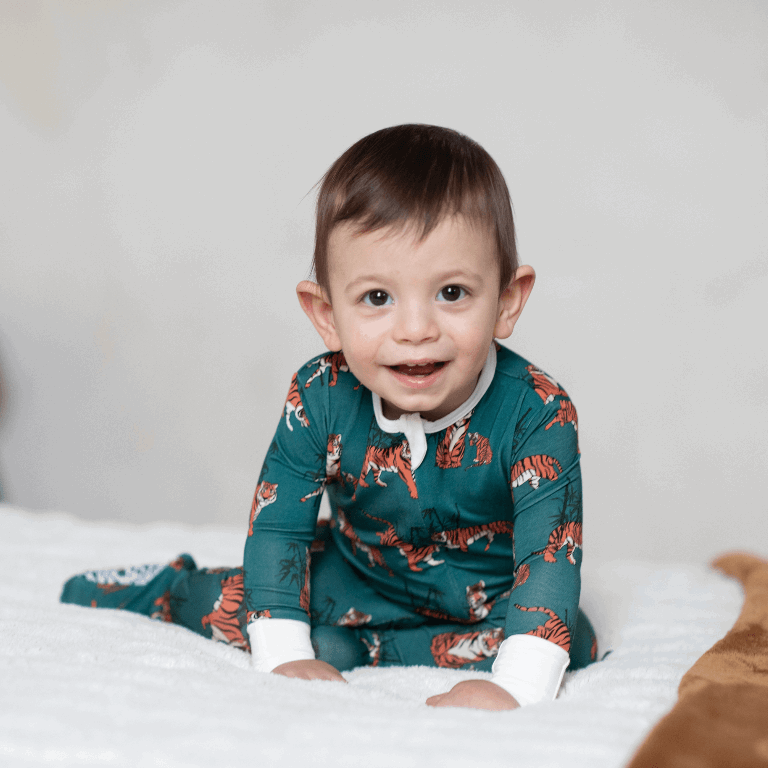 Tiger Tiger Bamboo Footed Sleeper - Peregrine Kidswear - Footed Sleepers - 0-3M