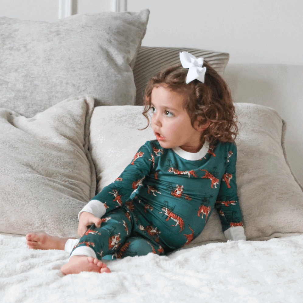 Tiger Tiger Two-Piece Bamboo Pajamas - Peregrine Kidswear - 2 Piece Pajamas - 12-18M