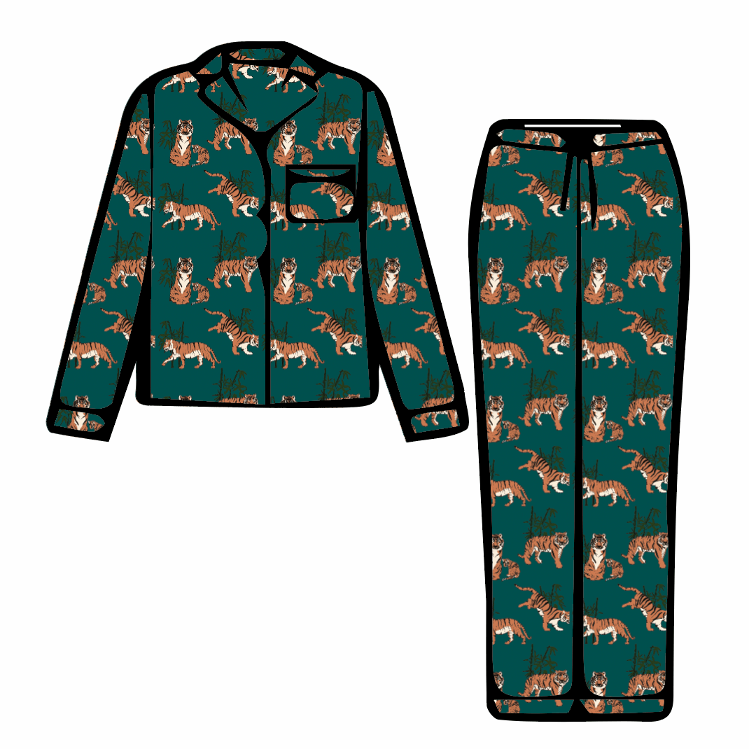 Tiger Tiger Women's Bamboo Pajamas - Peregrine Kidswear - Small