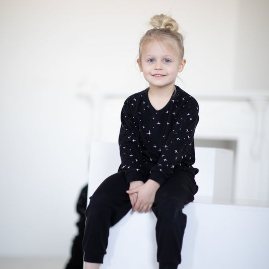 Bamboo Black Stars Sweatshirt - Baby/Kids