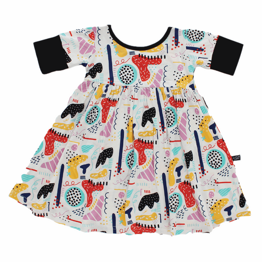 Modern Art Children's Bamboo Twirl Dress - Peregrine Kidswear - Dresses - 2T