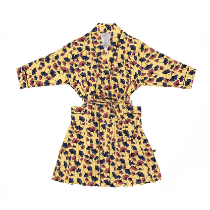 Pop Art Ginkgo Women's Bamboo Robe