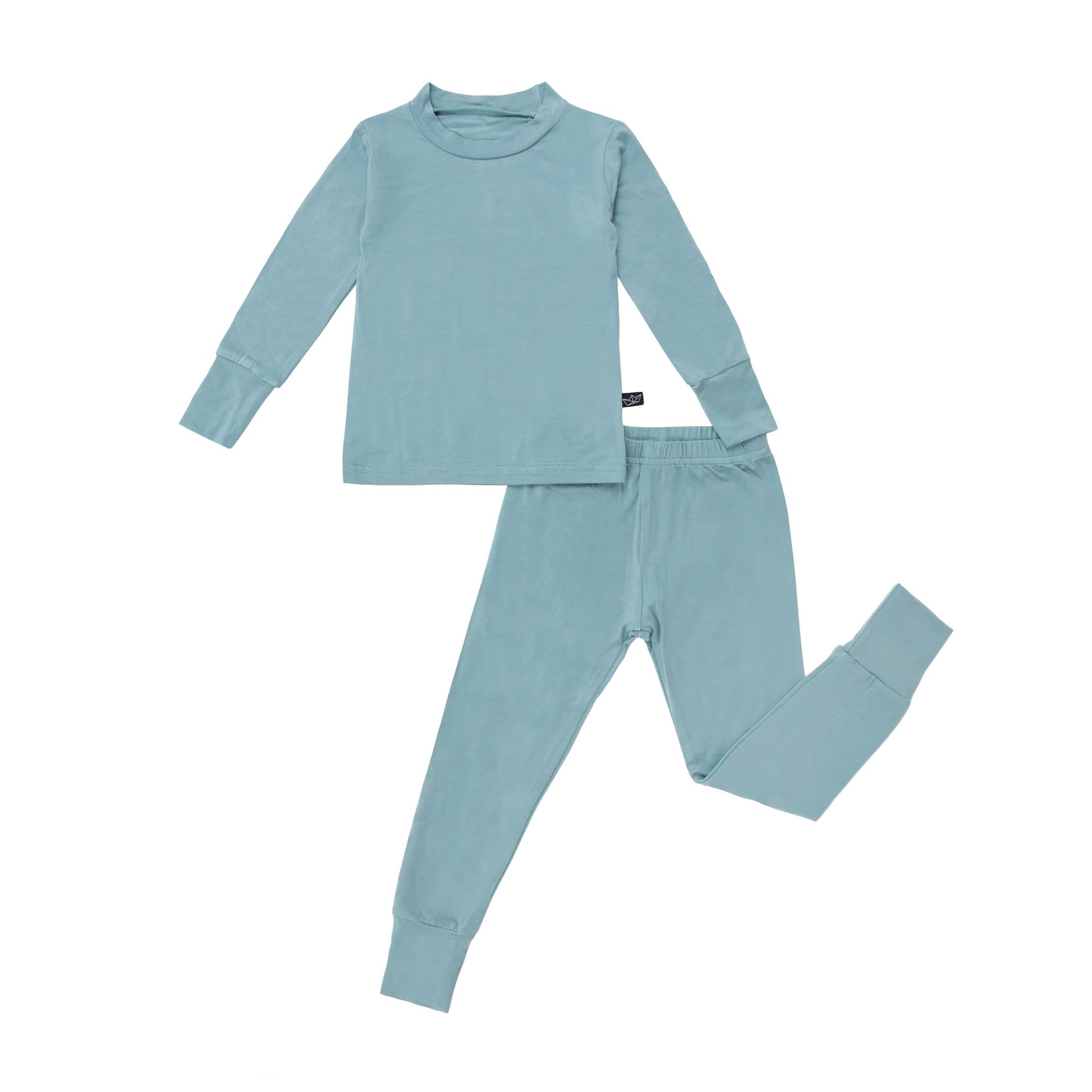 Aquamarine Two-Piece Bamboo Pajamas - Peregrine Kidswear - 2 Piece Pajamas - 12-18M