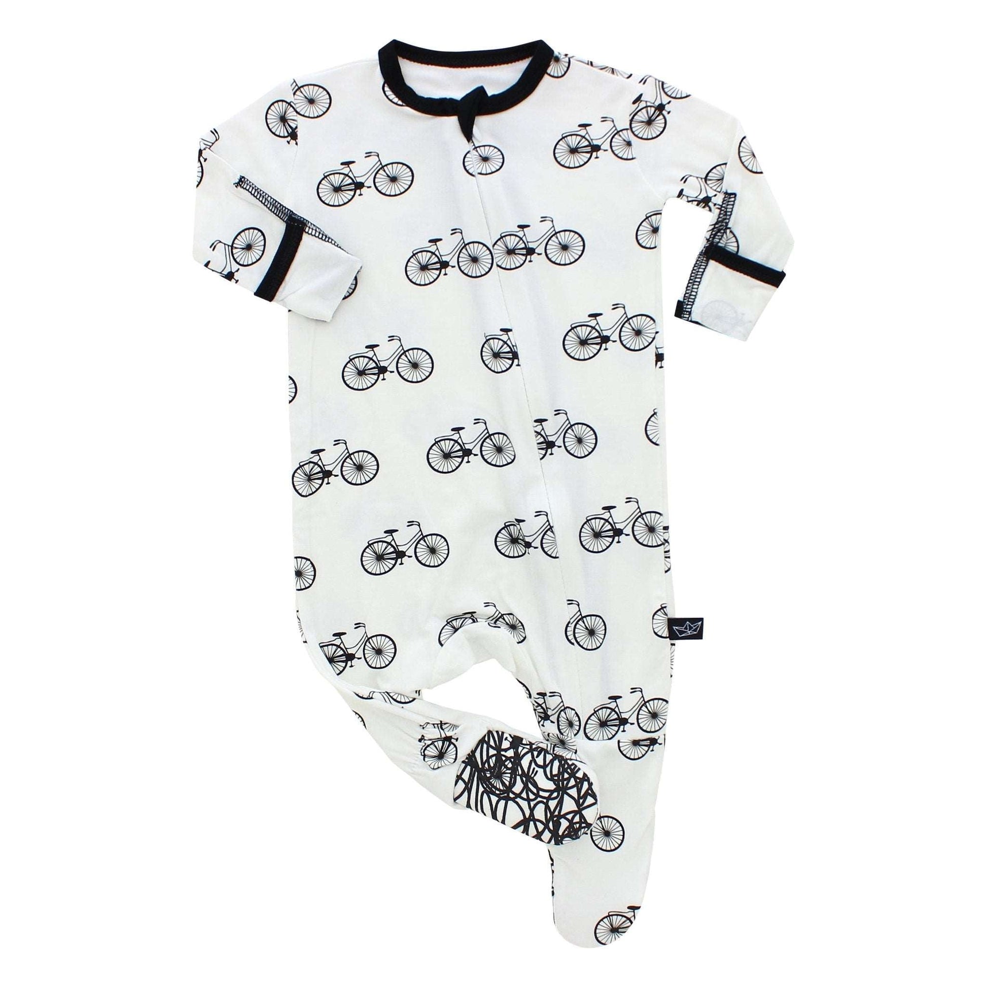 Bikes Infant Bamboo Footed Sleeper - Peregrine Kidswear - Footed Sleepers - 0-3M