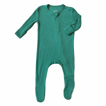 Billiard Rib Knit Infant Bamboo Footed Sleeper - Peregrine Kidswear - Footed Sleepers - 0-3M