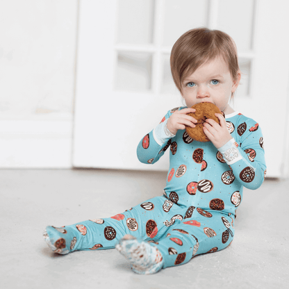 Blanche's Donuts Infant Bamboo Footed Sleeper - Peregrine Kidswear - Footed Sleepers - 0-3M