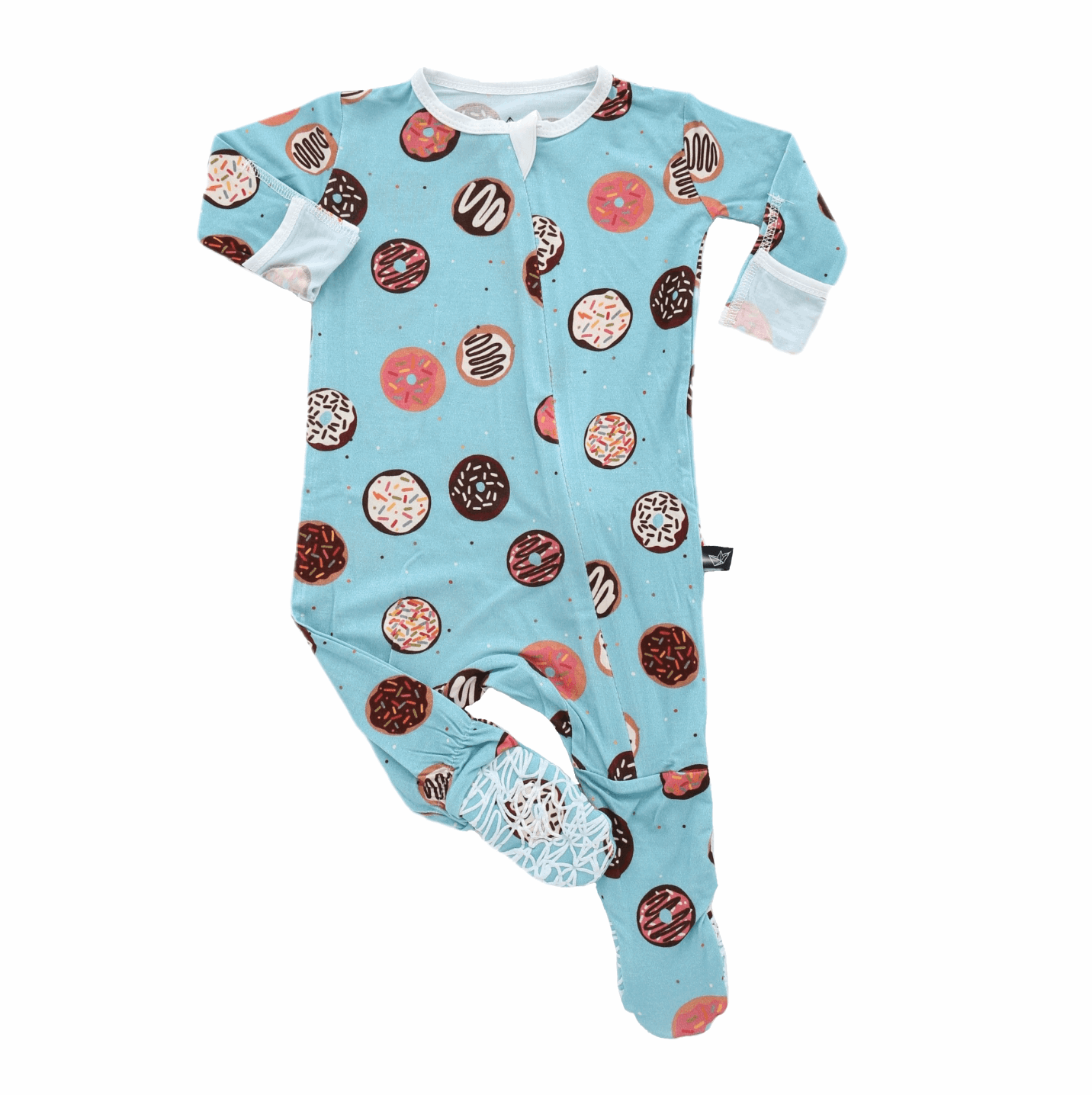 Blanche's Donuts Infant Bamboo Footed Sleeper - Peregrine Kidswear - Footed Sleepers - 0-3M