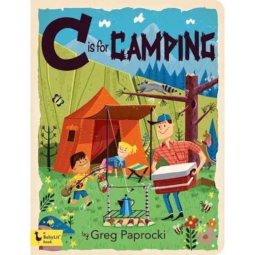C Is For Camping: A Camping Alphabet Board Book - Peregrine Kidswear - Gift -