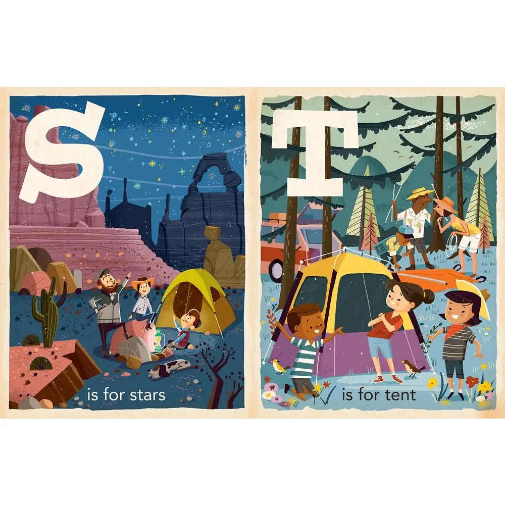 C Is For Camping: A Camping Alphabet Board Book - Peregrine Kidswear - Gift -