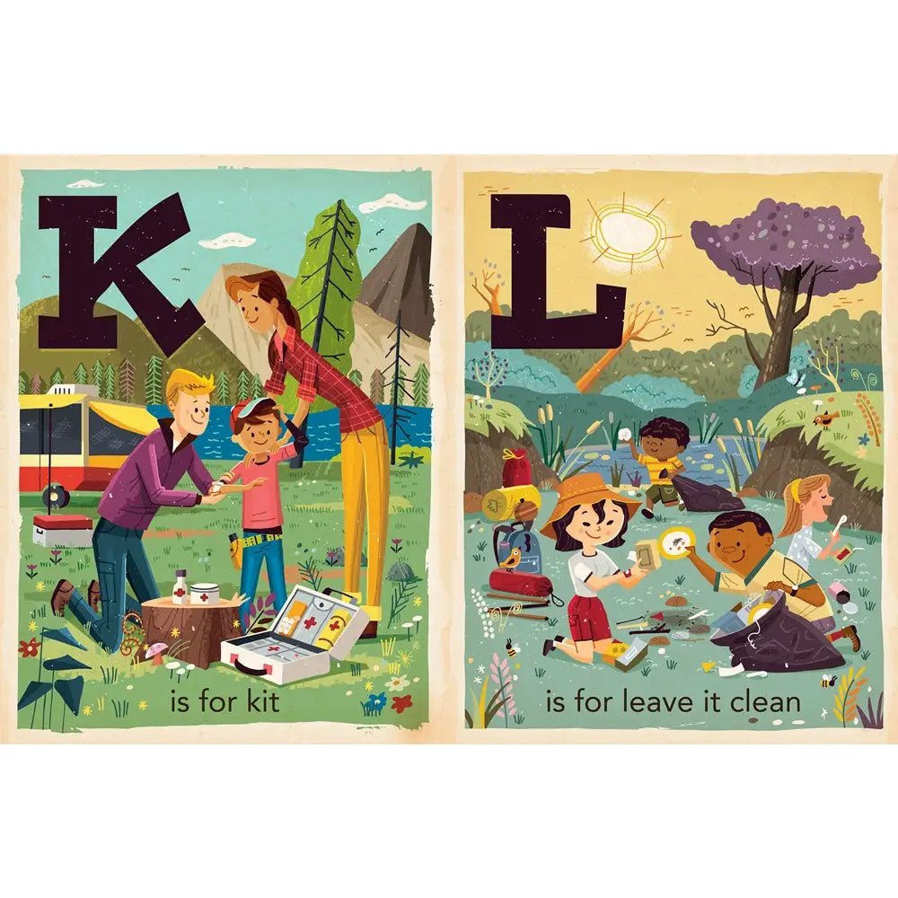 C Is For Camping: A Camping Alphabet Board Book - Peregrine Kidswear - Gift -