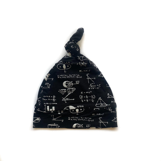Chalk Math Bamboo Knotted Hat - Peregrine Kidswear - Hat - 0-6M