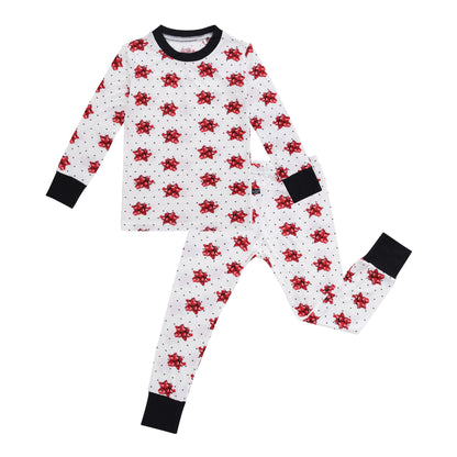 Christmas Bows Two-Piece Bamboo Pajamas - Peregrine Kidswear - 12-18M