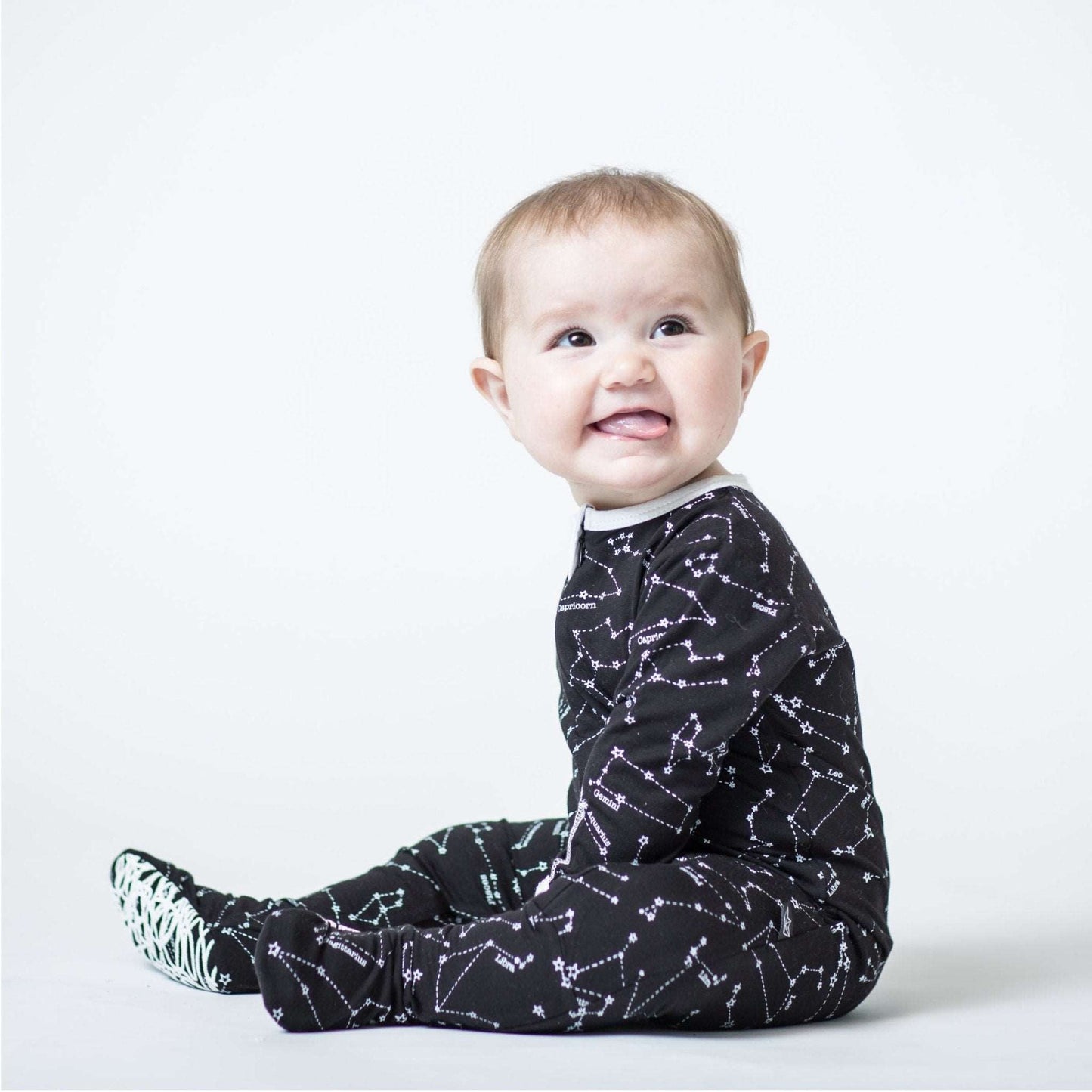 Constellations Infant Bamboo Footed Sleeper - Peregrine Kidswear - Footed Sleepers - 0-3M